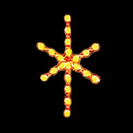 2 1/2' 2D Silhouette Star Tree Topper, LED 3 2 1/2' 2D Silhouette Star Tree Topper, LED