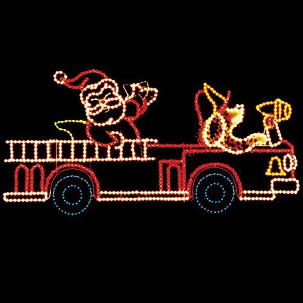 11' X 24' Santa's Firetruck, LED 3 11' X 24' Santa's Firetruck, LED