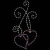 8' Dual Hearts, LED
