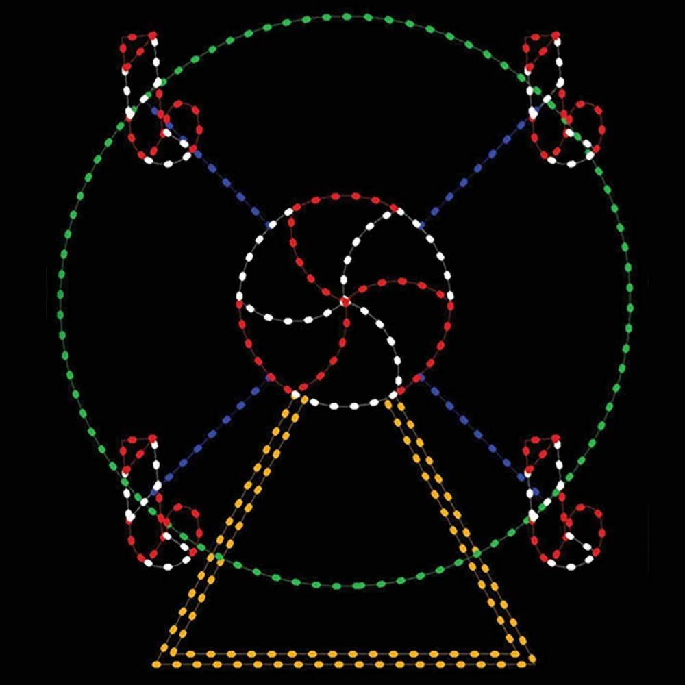 11' Candy Cane Ferris Wheel, LED 3 11' Candy Cane Ferris Wheel, LED