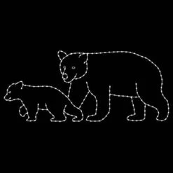 5' X 12' Two Bears Walking, LED