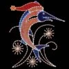 9' Glitter Mesh Marlin, LED 1 9' Glitter Mesh Marlin, LED -Christmas Decoration Store 1 34573 001 led