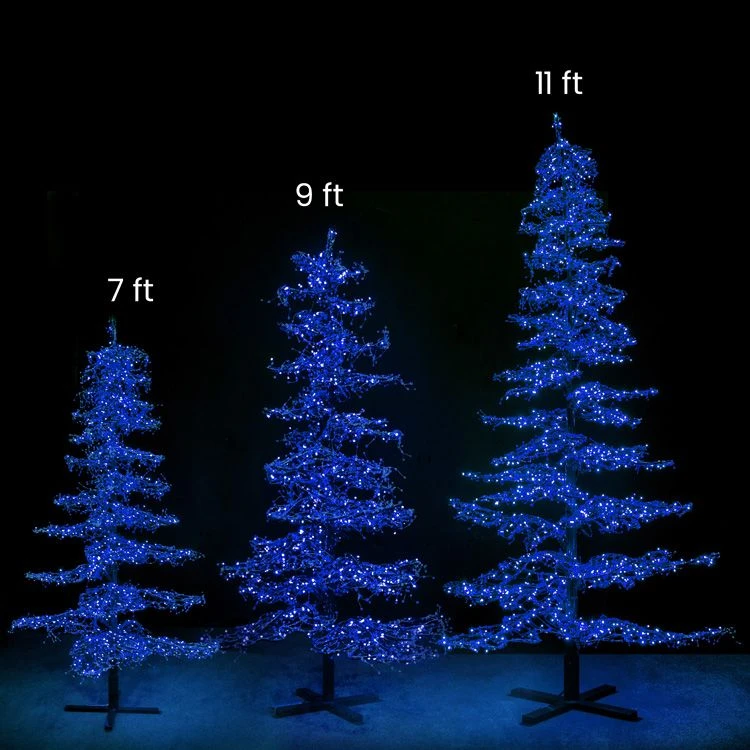 9' Ice Sculpture Christmas Tree - Blue 6 9' Ice Sculpture Christmas Tree - Blue - Image 4