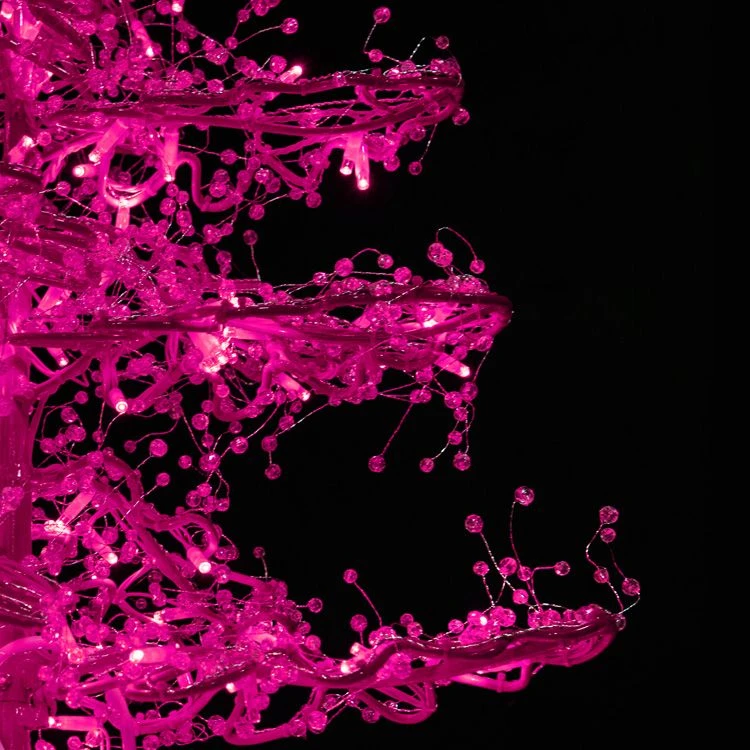 7' Ice Sculpture Christmas Tree - Pink 4 7' Ice Sculpture Christmas Tree - Pink - Image 2