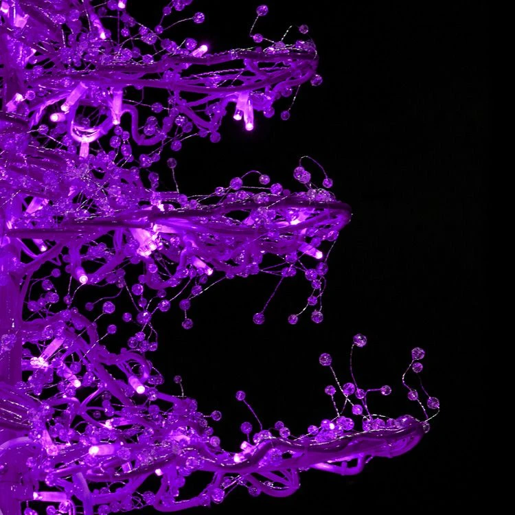 9' Ice Sculpture Christmas Tree - Purple 4 9' Ice Sculpture Christmas Tree - Purple - Image 2