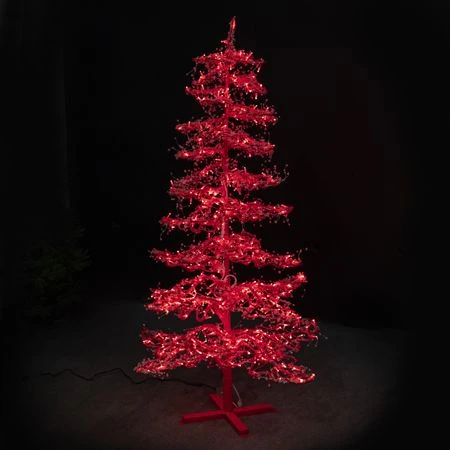 11' Ice Sculpture Christmas Tree - Red 4 11' Ice Sculpture Christmas Tree - Red - Image 2