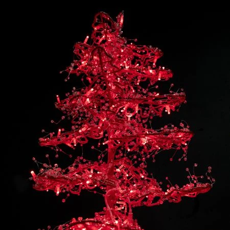 11' Ice Sculpture Christmas Tree - Red 5 11' Ice Sculpture Christmas Tree - Red - Image 3