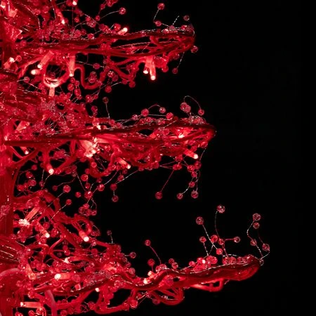 11' Ice Sculpture Christmas Tree - Red 6 11' Ice Sculpture Christmas Tree - Red - Image 4