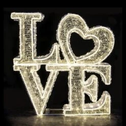 5.5' 3D LED Love - Warm White Twinkle -Christmas Decoration Store 3d 91000 ww