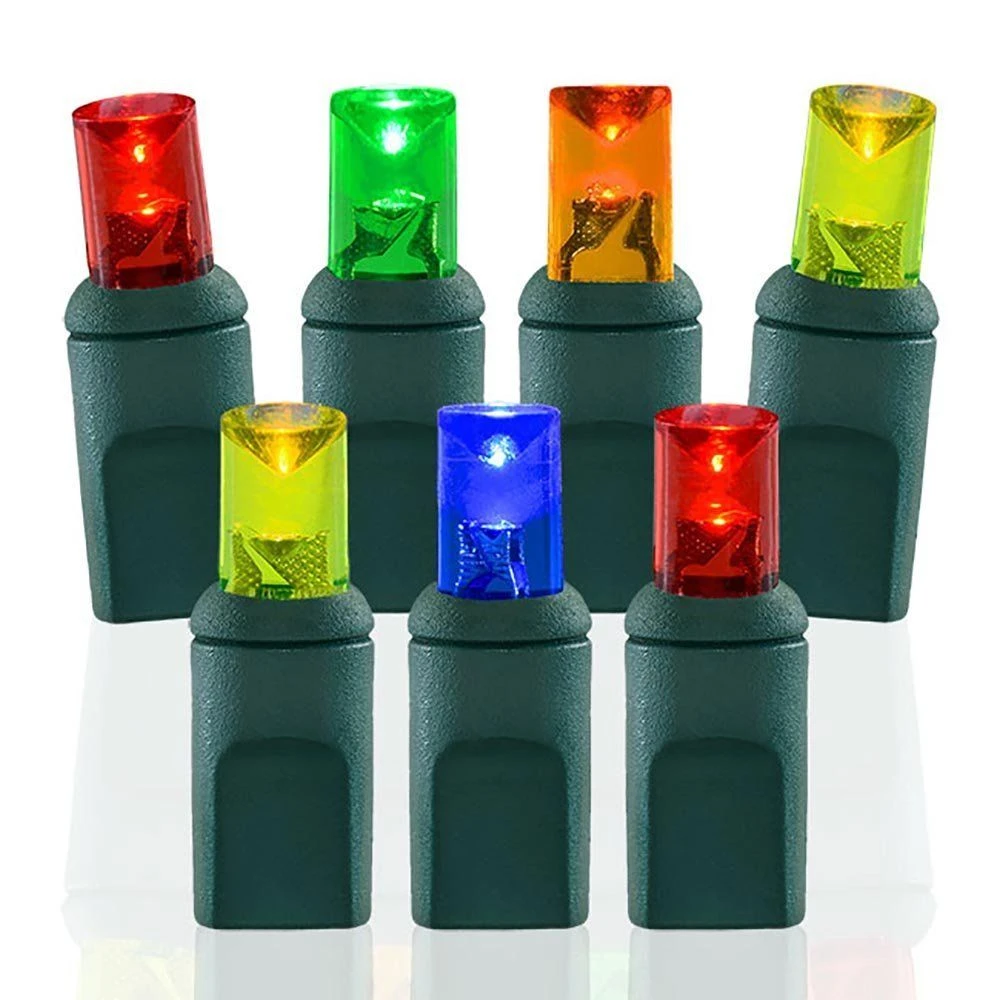 Wide Angle Conical Battery Operated LED D Cell 50 Lights - Multi 3 Wide Angle Conical Battery Operated LED D Cell 50 Lights - Multi