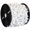C7 Cord, 6" Spacing, White Wire, SPT-1, 1000' -Christmas Decoration Store c7 white spt 1 6 1000