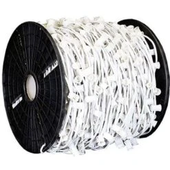C9 Cord, 6" Spacing, White Wire, SPT-2, 1000'