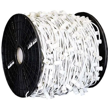 C9 Cord, 6" Spacing, White Wire, SPT-2, 1000' 3 C9 Cord, 6" Spacing, White Wire, SPT-2, 1000'