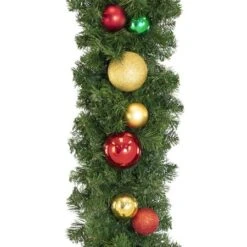 Decorated 9' X 14" Garland Unlit, Colors Of The Holiday -Christmas Decoration Store dg 914 coth c