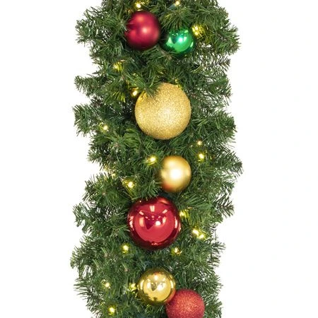 Decorated 9' X 14" Garland Lit, Colors Of The Holiday 5 Decorated 9' X 14" Garland Lit, Colors Of The Holiday - Image 3