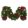 Decorated 9' X 18" Garland Unlit, Elegant Poinsettia -Christmas Decoration Store dg 918 ep b