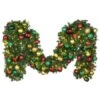Decorated - 9' X 18" Oregon Fir Garland - LED - DELUXE Colors Of The Holiday 1 Decorated - 9' X 18" Oregon Fir Garland - LED - DELUXE Colors Of The Holiday -Christmas Decoration Store dg 918 led del coth