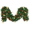 Decorated 9' X 18" Garland Lit, Traditional 2 Decorated 9' X 18" Garland Lit, Traditional -Christmas Decoration Store dg 918 led t b