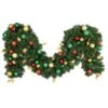 Decorated 9' X 18" Garland Unlit, Traditional 1 Decorated 9' X 18" Garland Unlit, Traditional -Christmas Decoration Store dg 918 t b