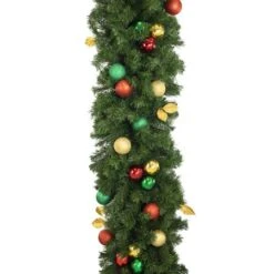Decorated 9' X 18" Garland Unlit, Traditional -Christmas Decoration Store dg 918 t d
