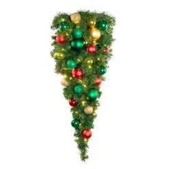 Decorated 44" Spray - Lit - Deluxe Colors Of The Holiday - Bow Option Available