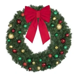 48" Unlit Decorated Wreath - Colors Of The Holidays - Bow Option Available 9 48" Unlit Decorated Wreath - Colors Of The Holidays - Bow Option Available -Christmas Decoration Store dw 48 coth b vb 18 r