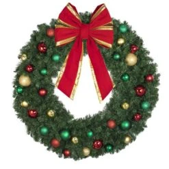 48" Unlit Decorated Wreath - Colors Of The Holidays - Bow Option Available 8 48" Unlit Decorated Wreath - Colors Of The Holidays - Bow Option Available -Christmas Decoration Store dw 48 coth b vb 18 rgt