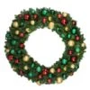 48" Unlit Decorated Wreath - DELUXE Colors Of The Holidays - Bow Option Available -Christmas Decoration Store dw 48 del coth 1