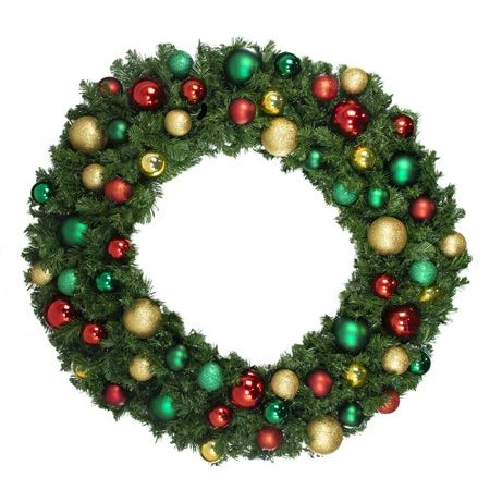 48" Unlit Decorated Wreath - DELUXE Colors Of The Holidays - Bow Option Available 3 48" Unlit Decorated Wreath - DELUXE Colors Of The Holidays - Bow Option Available