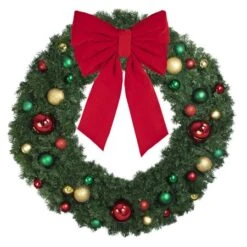 60" Unlit Decorated Wreath - Colors Of The Holidays - Bow Option Available 8 60" Unlit Decorated Wreath - Colors Of The Holidays - Bow Option Available -Christmas Decoration Store dw 60 coth b vb 24 r