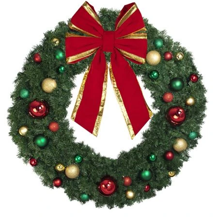 60" Unlit Decorated Wreath - Colors Of The Holidays - Bow Option Available 4 60" Unlit Decorated Wreath - Colors Of The Holidays - Bow Option Available - Image 2