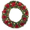 72" Unlit Decorated Wreath - DELUXE Royal Poinsettia - Bow Option Available 2 72" Unlit Decorated Wreath - DELUXE Royal Poinsettia - Bow Option Available -Christmas Decoration Store dw 72 del ep 1