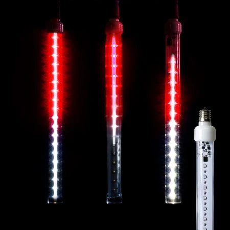 12" LED Falling Snow Tube - Red And Pure White - Pro Christmas™ 2 12" LED Falling Snow Tube - Red And Pure White - Pro Christmas™