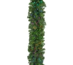 9' X14" Deluxe Oregon Fir Garland, Lit With Twinkly Pro RGBW -Christmas Decoration Store g 914 dofl twkprgbw d