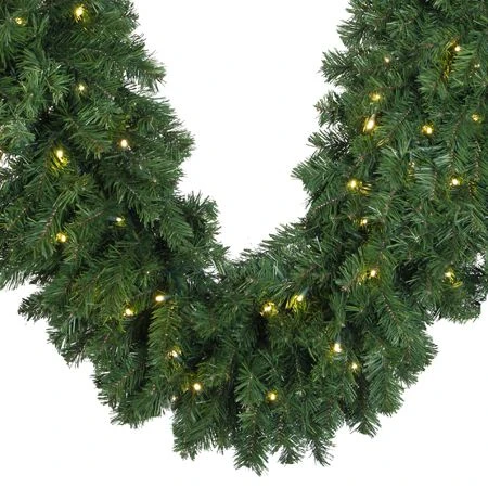 9' X 18" Deluxe Oregon Fir Garland, Lit 4 9' X 18" Deluxe Oregon Fir Garland, Lit - Image 2