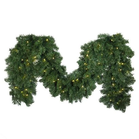 9' X 18" Deluxe Oregon Fir Garland, Lit 3 9' X 18" Deluxe Oregon Fir Garland, Lit