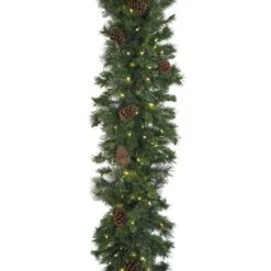 9' X 18" Mixed Pine Garland, Lit -Christmas Decoration Store g 918 mpl d
