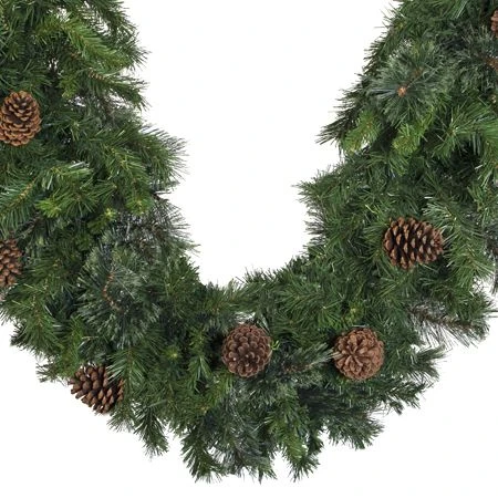 9' X 18" Mixed Pine Garland, Unlit 4 9' X 18" Mixed Pine Garland, Unlit - Image 2