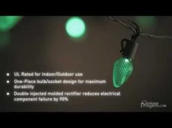 26 Light Red C7 LED Christmas Lights - 8" Spacing 5 26 Light Red C7 LED Christmas Lights - 8" Spacing -Christmas Decoration Store hqdefault 6 166