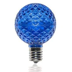 G50 SMD LED Retrofit Bulb - Blue - C9 Base - Minleon - Bag Of 10