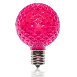 G50 SMD LED Retrofit Bulb - Pink - C9 Base - Minleon - Bag Of 10