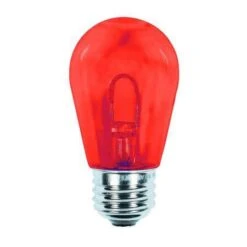 S14 LED U Shape Flexible Filament Bulb - Pro Christmas™ - Red – E26 Base - Box Of 6