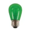 S14 LED Filament Transparent Glass Retrofit Bulb - E26 Base - Green - Pro Christmas™ - Box Of 25