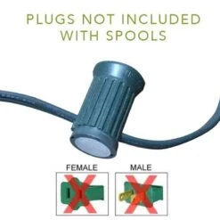 LITE-NETICS C9 Cord Green Wire - 15" Spacing - SPT-1 - 500' -Christmas Decoration Store ll g ln 4