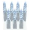 70 Light M5 Pure White LED Christmas Lights - White Wire