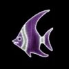 Two Tone Amethyst And Silver Angelfish Pole Mount -Christmas Decoration Store rknpgl02