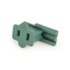 18/2 Female Vampire Plug, SPT1, Green, Breakaway Tab - Available In Bags/Cases Of 5, 50 And 1000 -Christmas Decoration Store s f 182 1t gr a