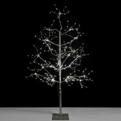4' Silver Fairy Light LED Tree - 390 LEDs - Pure White
