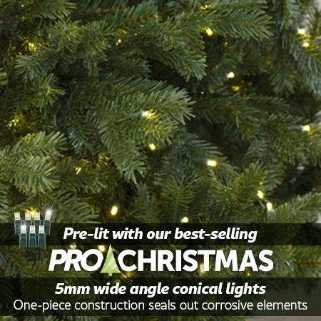 7.5' Indoor LED Sacred Fir Christmas Tree - Warm White 4 7.5' Indoor LED Sacred Fir Christmas Tree - Warm White - Image 2