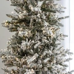 7.5' Indoor LED Flocked Alpine Fir Christmas Tree - Warm White 15 7.5' Indoor LED Flocked Alpine Fir Christmas Tree - Warm White -Christmas Decoration Store t it 75 1234 ww 10